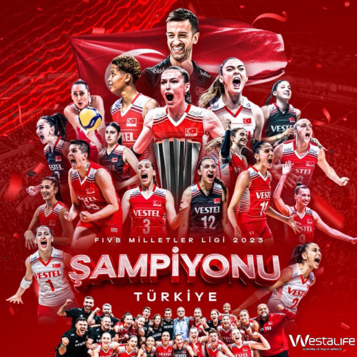 FIVB Milletler Ligi'nde şampiyon olarak bize büyük bir gurur yaşatan #FileninSultanları'nı yürekten kutluyoruz. 🇹🇷🏆
