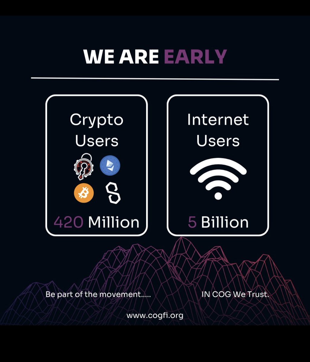 TheCOGCrypto's tweet photo. Just as the internet transformed our lives, cryptocurrencies are set to revolutionize the way we handle transactions and store value. Join the digital revolution, unlock new possibilities, and shape the future. The potential for growth is immense! #CryptoRevolution #cogcrypto https://t.co/QHIG9X0LQR