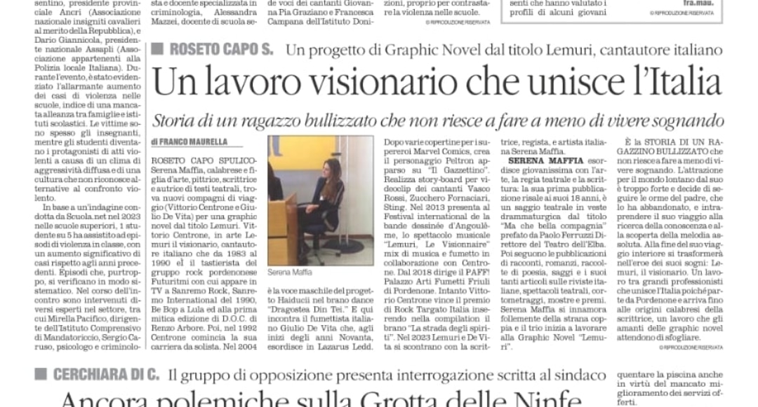 Vittorio Centrone, Giulio De Vita, Serena Maffia, Lemuri la Graphic Novel #serenamaffia #vittoriocentrone #giuliodevita #lemuri #lemuriilvisionario #GraphicNovel #autoriitaliani #scrittoriitaliani #fumettistiitaliani