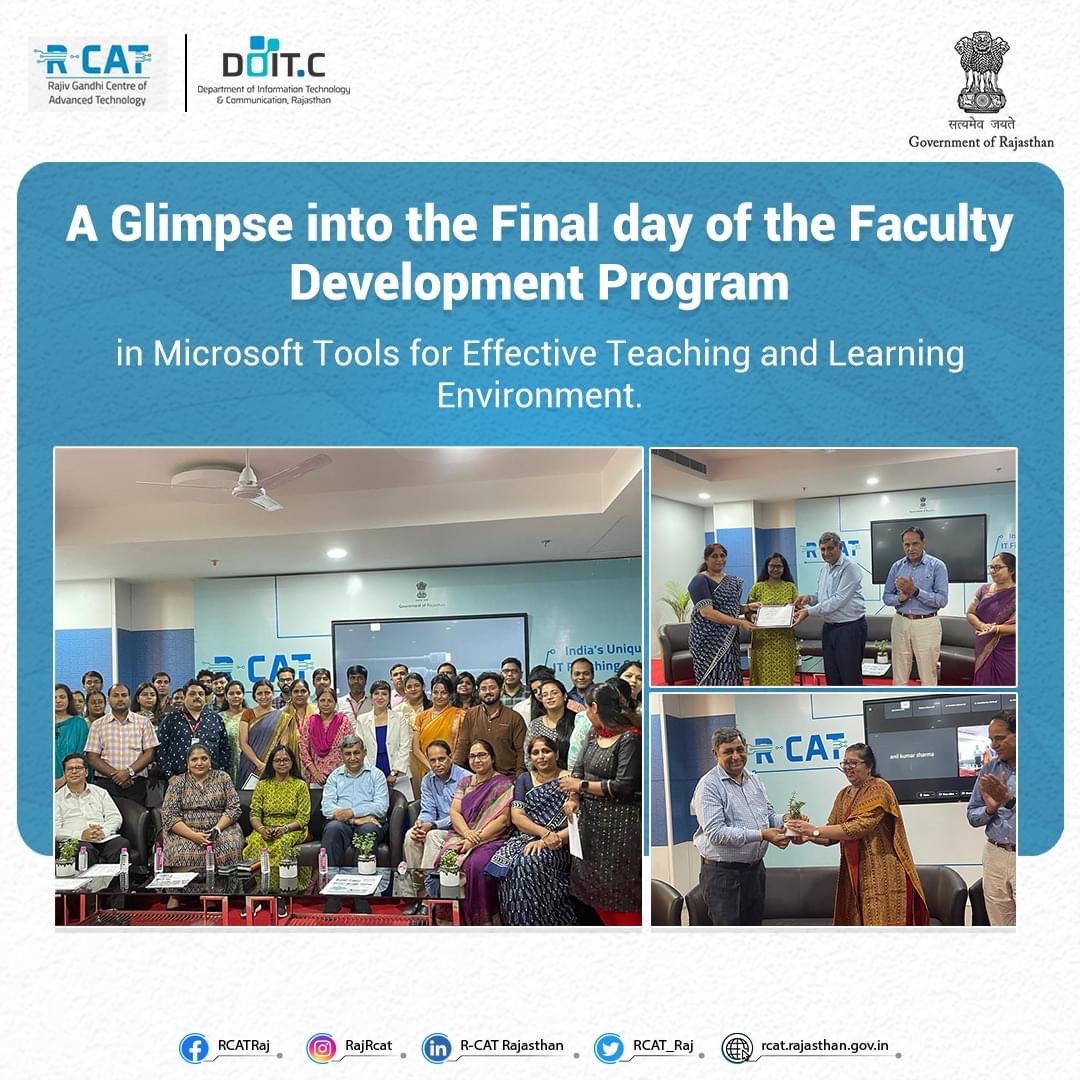rajrcat's tweet image. ✨On the concluding day of the faculty development program on Microsoft Tools for Effective Teaching and Learning Environment, let's take a sneak peek into the activities 👇
#RCAT #FacultyDevelopmentProgram #lastday