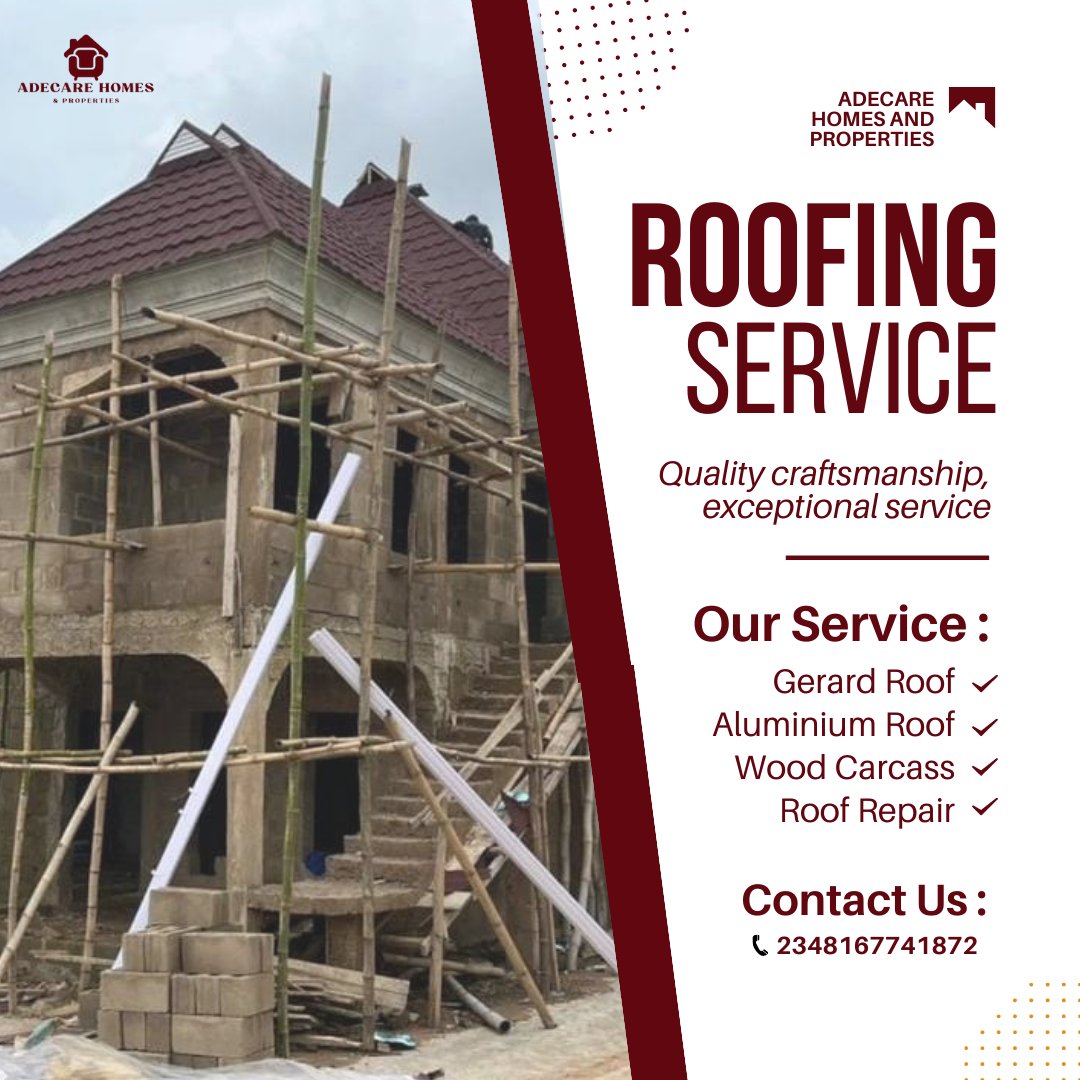 AdecareHomes's tweet image. &quot;Protect your home with the best in the business. Choose our expert roofers for peace of mind.&quot;

#Monday #mondaymotivation #tinubu #judiciary