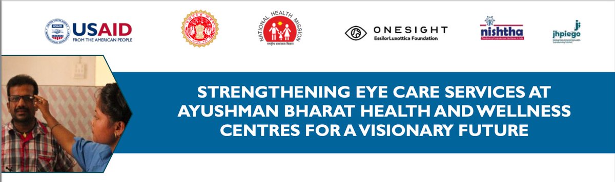 .@USAID_NISHTHA and @OneSightOrg are supporting the launch event for strengthening eye-care services at Ayushmann Bharat Health and Wellness Centres for Visionary Future. Stay tuned with us to know more! @healthminmp @NHM_MP @usaid_india @ABHWC_MP @AyushmanHWCs @Jhpiego