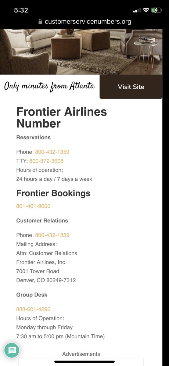 mikeferry's tweet photo. @FlyFrontier just know these numbers that show up as your support numbers are actual #scam numbers.  Where's your damn support number? You screwed my family. Thanks https://t.co/8rRZvvkYdS