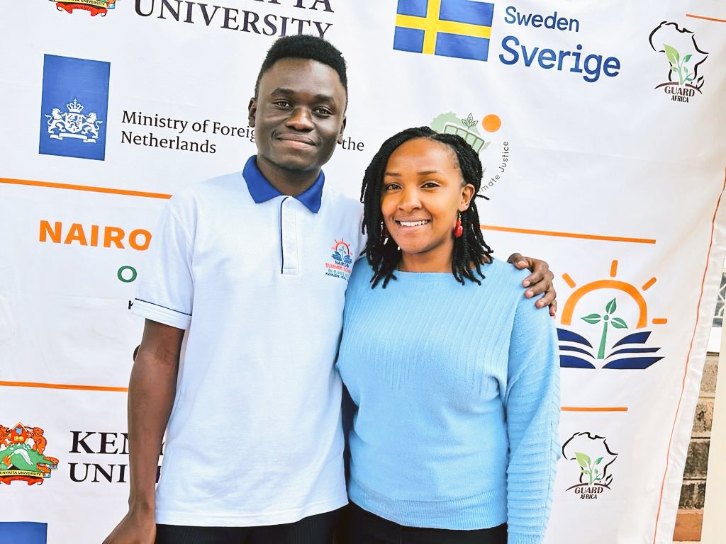 WalterOsigai1's tweet photo. It was a privilege to meet a champion like Elizabeth @lizwathuti, an environmentalist, climate activist and Founder of  @GGI_Kenya. at the Nairobi Summer School of Climate Justice @Summer_School1.
#ClimateJustice #climatefinance #pacja #NSSCJ3 #climatejusticeschool #AACJ https://t.co/bSLyrwUArK