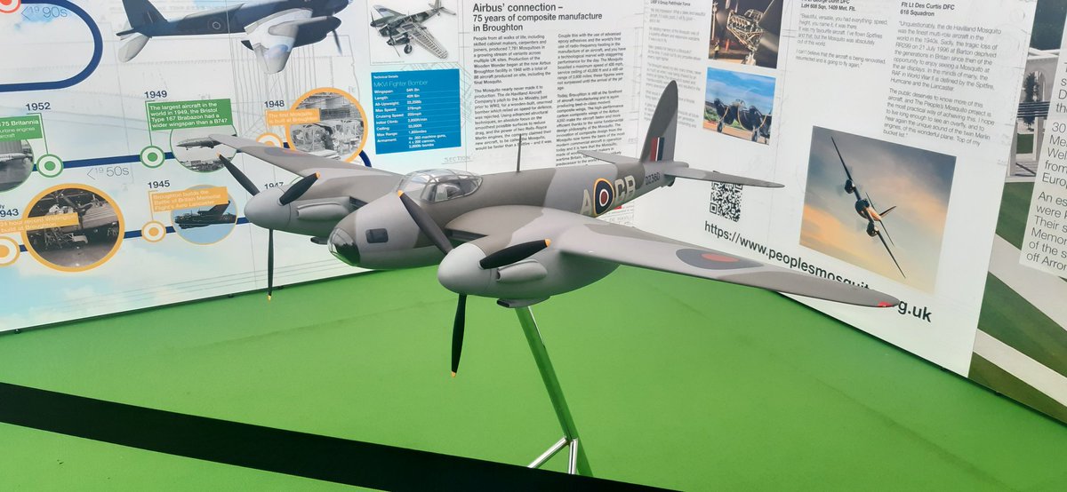 An absolute pleasure to chat with @spitfireprxix & Steve over at @PeoplesMosquito in @RIATPR's heritage corner this weekend! Please consider donating to their amazing project & help to get a Mossie into the skies. You can sign up for their newsletter here: peoplesmosquito.org.uk/news/