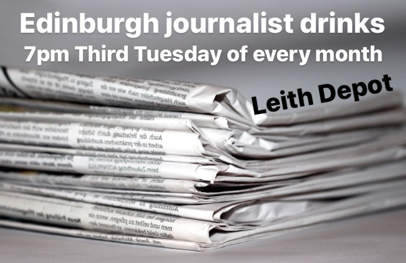 Journos in Edinburgh: we're meeting tomorrow as every month for the Edinburgh Journalist Drink at @leithdepot. Join me, @datagestive and @jloistf at 7pm (@rachelhamada and @jamiermann won't be here this time). All welcome!