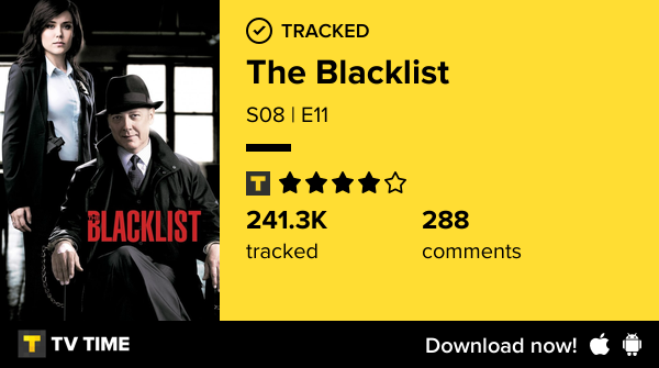 maujowee's tweet photo. I've just watched episode S08 | E11 of The Blacklist! #blacklist  https://t.co/5PDjsnU0vY #tvtime https://t.co/aiqKQUPVVj