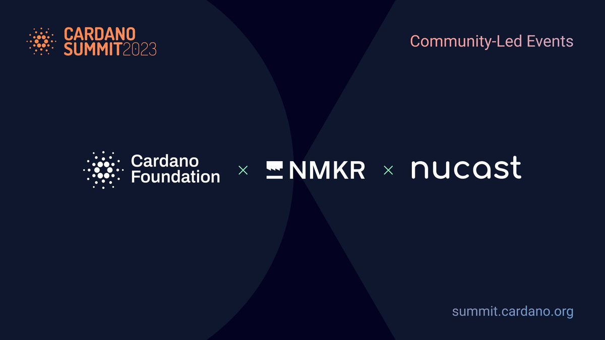nmkr_io's tweet image. We're proud to announce that we'll be helping to create the NFT-based ticketing solution for the @Cardano Summit 2023 community-led events.

Yes, you read that right.

The tickets for the Cardano Summit 2023 community-led events will be NFT-based.
