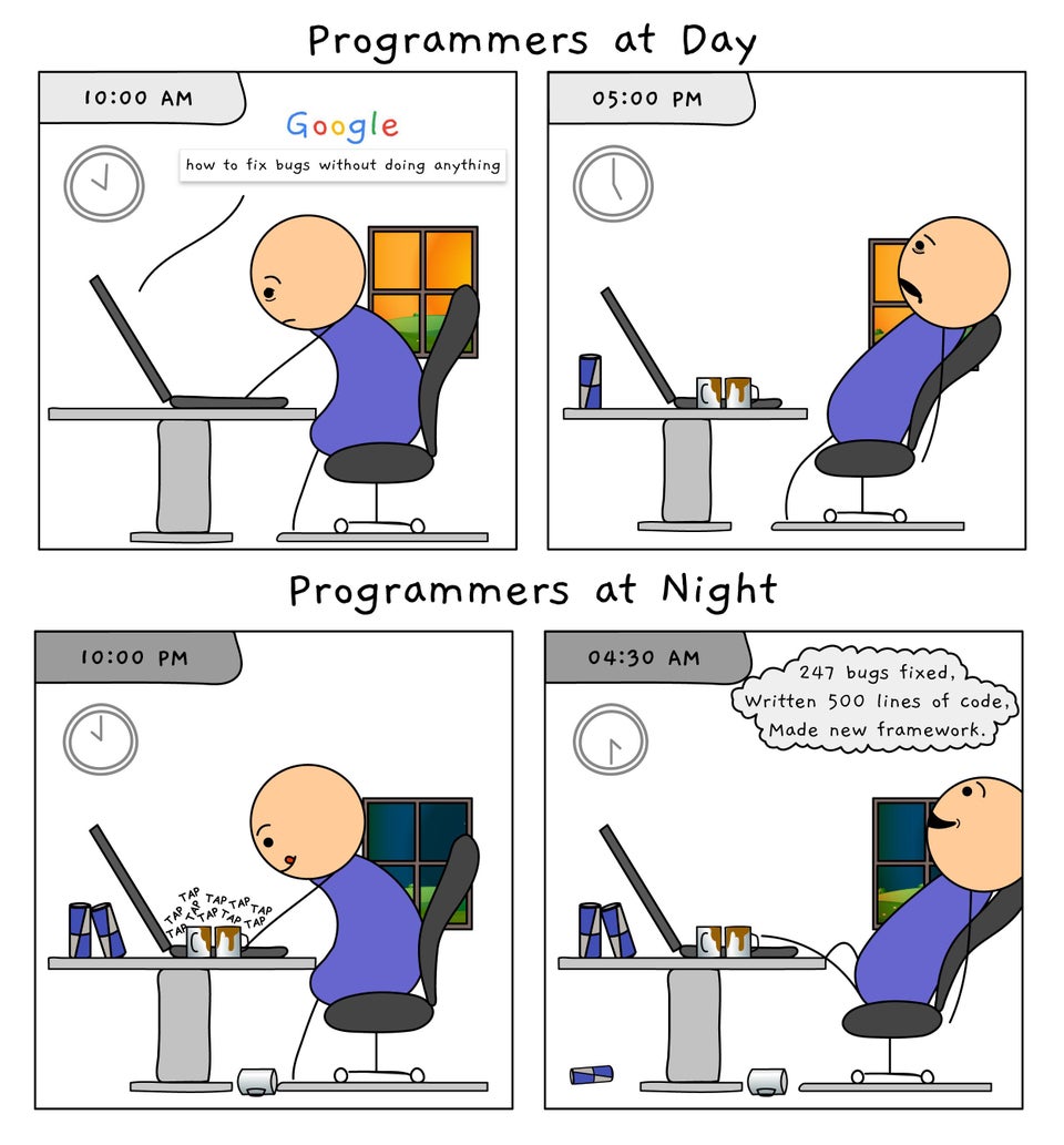 Programmers at ☀️ vs. at 🌙