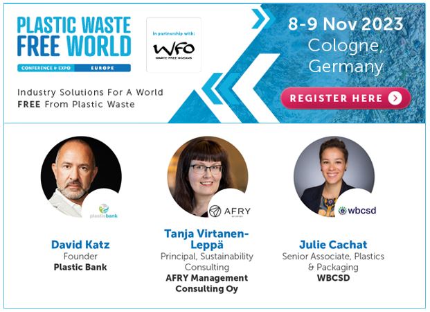 The first speakers revealed for Plastic Waste Free World Europe 2023! Plastic Bank, AFRY and WBCSD are the first of 100+ industry experts to feature at the conference, Cologne, 8-9 Nov. Get your ticket today: Register - Plastic Waste Free World Europe (plasticfree-world.com)