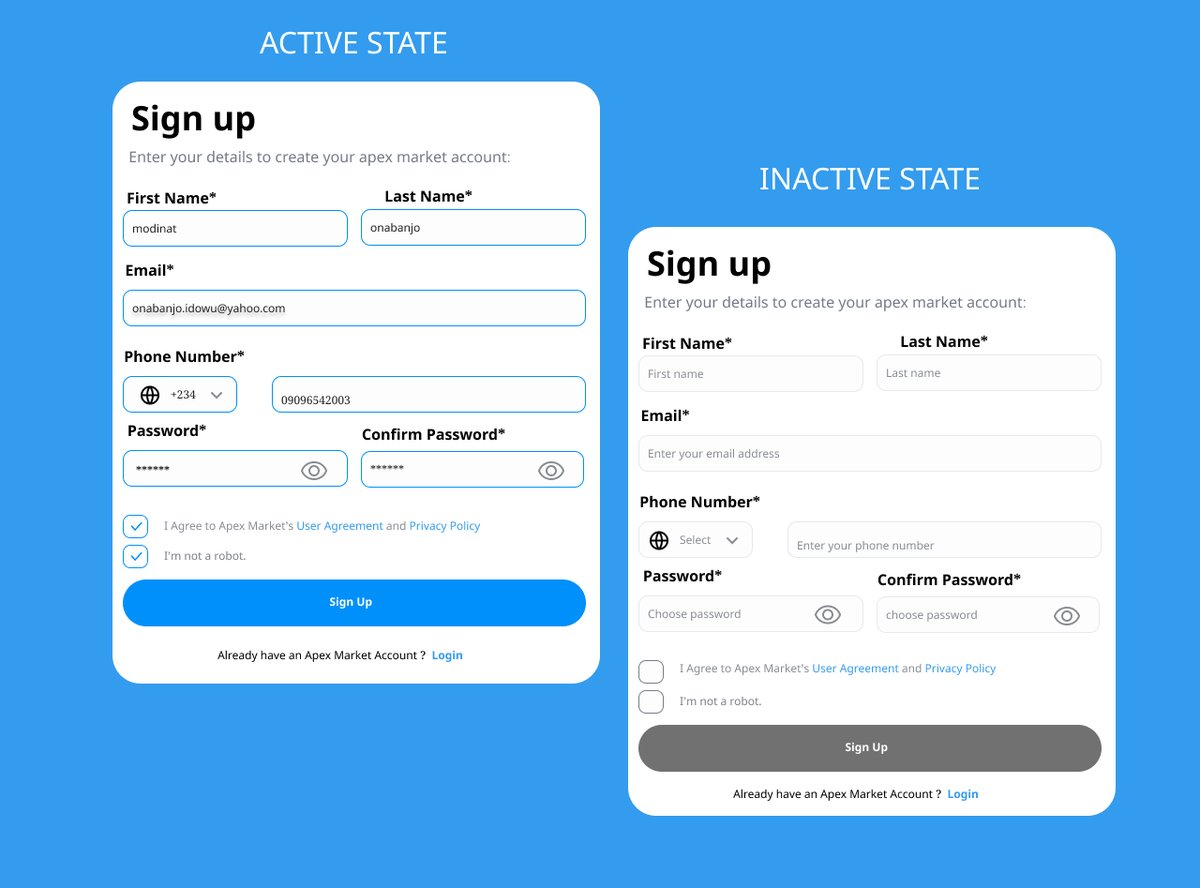 MorBintAhmad's tweet photo. MYFIRST DESIGN as a UI/UX DESIGNER 
during my first week of training @careerconnectacademy
i'm in for correction and also available for internship
what do you think about my design, feel free to drop a comment below.
#Training 
#uidesig 
#internship https://t.co/WbMuwKARb8