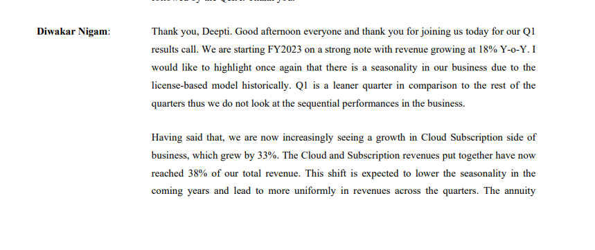 kushthakkar183's tweet photo. There is Seasonality in #NEWGENSoft results
Q 1 is worst and Q 4 is best
from last Concall https://t.co/fsfeauVOnE