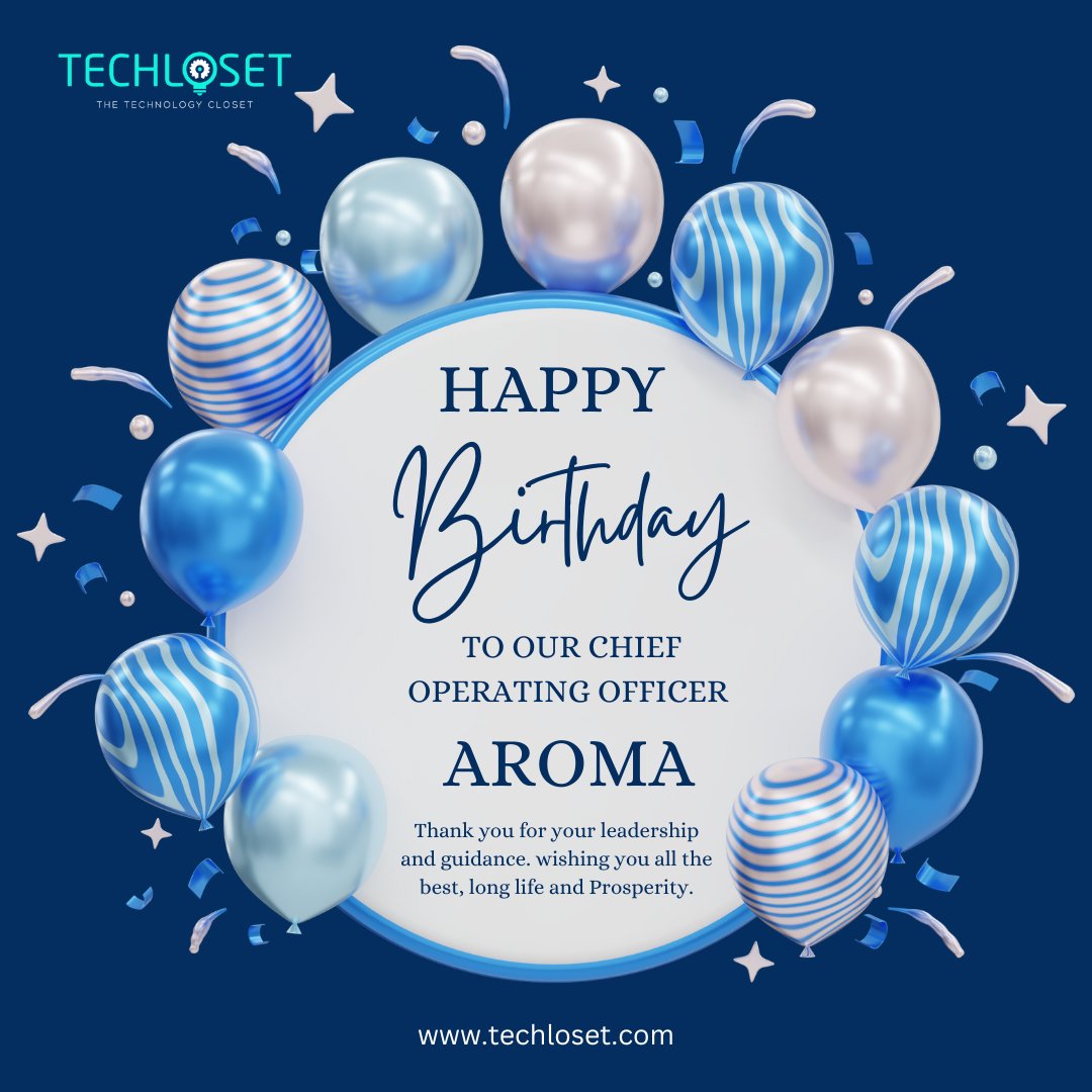 techloset's tweet image. 🎉Celebrate the birthday of our amazing COO, Aroma! 🎂 Their strategic brilliance and inspiring leadership have taken our company to new heights. Wishing them a day filled with happiness &amp;amp; success. Happy birthday to our incredible COO! 🎈🎊
#coobirthday #techlosetsolution #team