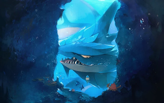 今日は海の日なので海と蒼をテーマに描いたドラクエの魔物たちをまとめてみました #海の日