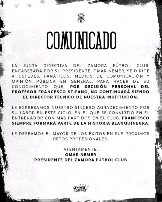 Zamora Fútbol Club tweet media