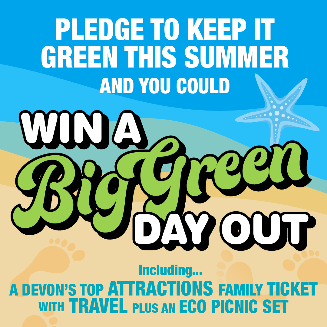 ndevoncouncil's tweet photo. Love Summer days out but don’t like to impact on your local environment? Pledge to keep it green this summer and you could win one of 5 #BigGreenDayOut prizes. Find out more https://t.co/xM381Hr5Yq  @DevonTopDaysOut @GWRhelp @StagecoachSW @Devonclimate @RecycleDevon #CleanDevon https://t.co/UU4SCCol4r