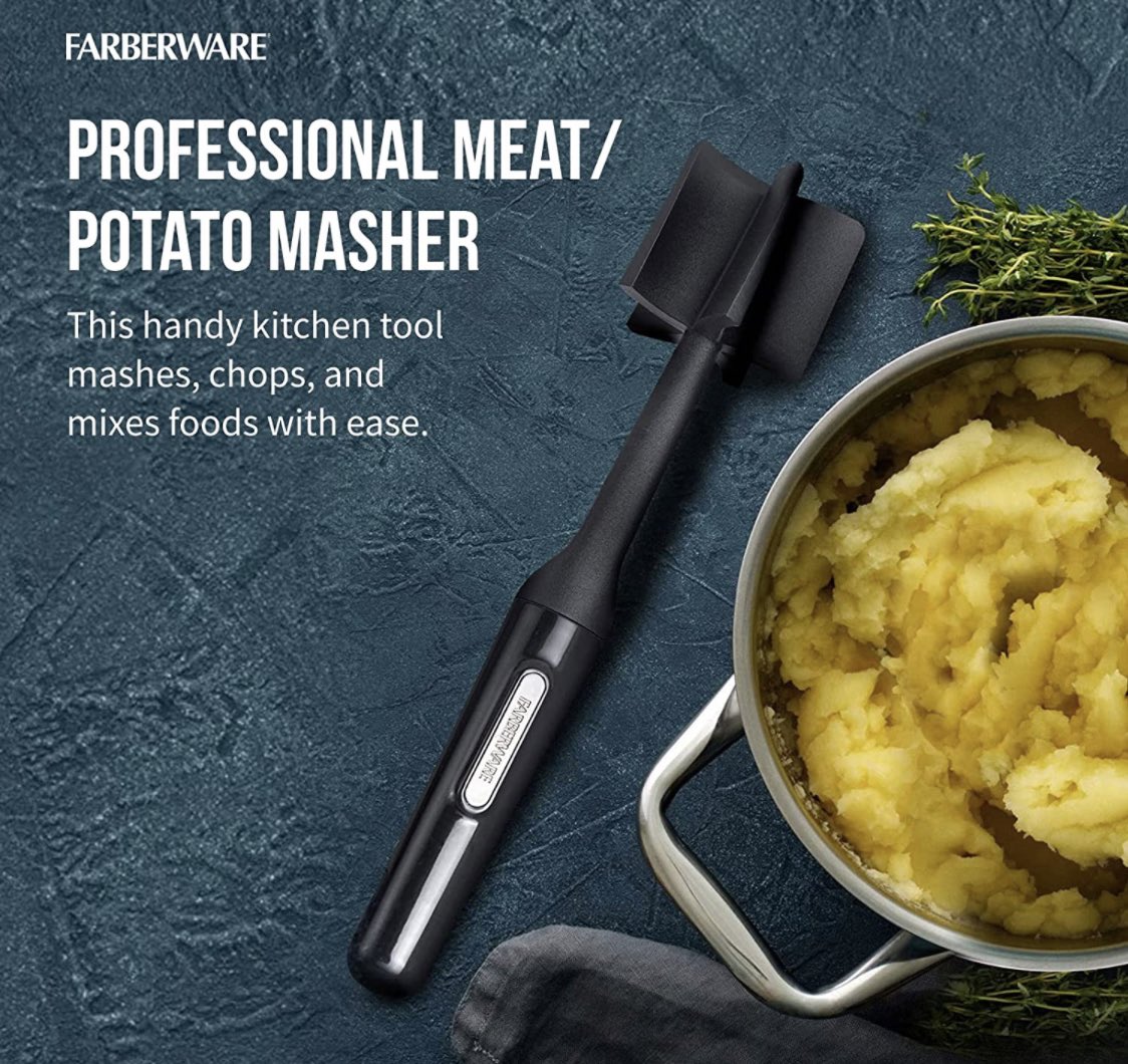 shavi4150's tweet image. Farberware Professional Heat Resistant Nylon Meat and Potato Masher, Safe for Non-Stick Cookware, 10-Inch, Black. Click below to know more;

amzn.to/43ujh04

#spatulas #masher #meat #potato #kitchen #kitchenproduct #upgrade #KITCHENUPGRADE #kitchenappliance #modernhome