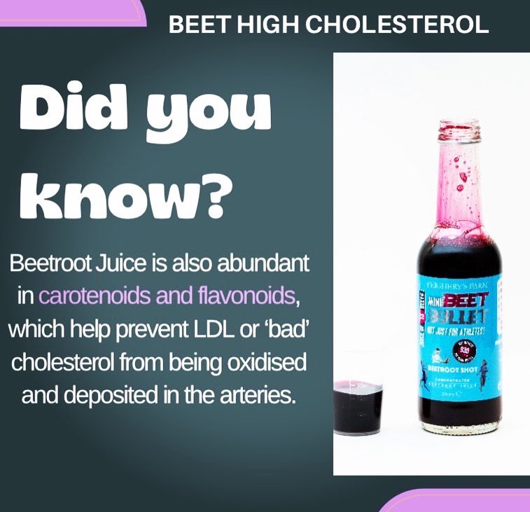 Take back control & BEET High Cholesterol with Beetroot Juice 

#phytostetols #carotenoids #flavonoids #beetrootjuice #beetroot #ldl #highcholesterol #plants #plantbasednutrition #beetroot