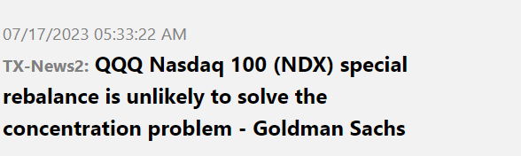 VolumePrintcess's tweet photo. $QQQ $GS #Rebalancing #ConcentrationProblem https://t.co/HEsOtKg8D2