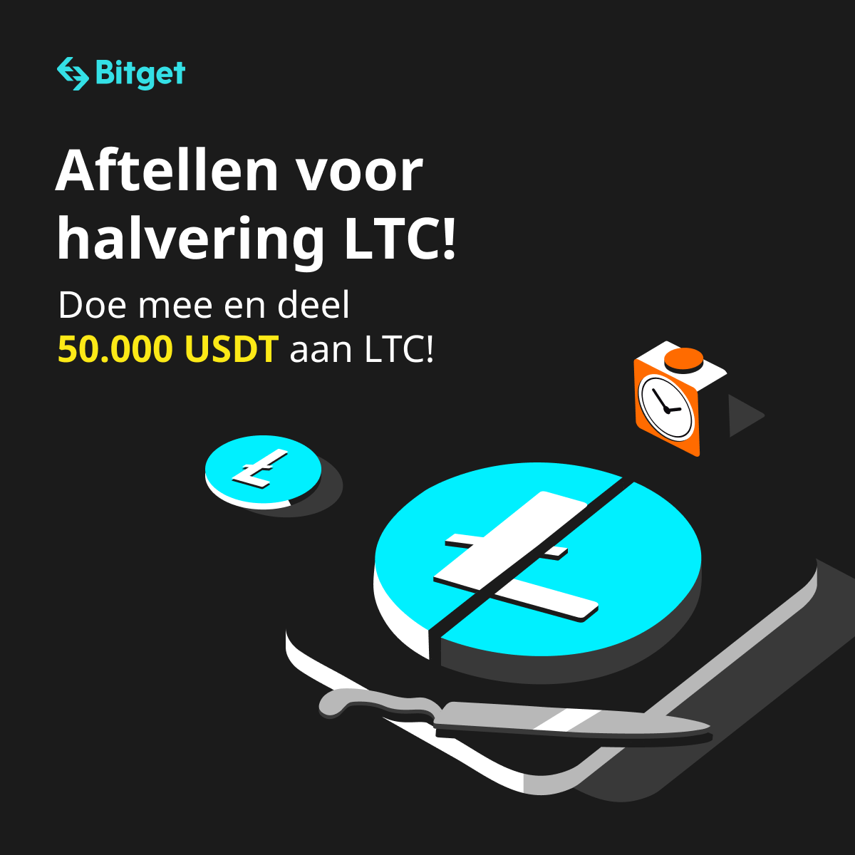 🎯Aftellen voor halvering LTC! Doe mee en deel 50.000 #USDT aan #LTC !

📍Voer eenvoudige taken uit om LTC te winnen

📍#Trade LTC om een aandeel van 30.000 USDT in LTC te pakken

🔗partner.bitget.com/bg/FBUGPU
#Bitget #BGB #BTC #Bitcoin #ETH #maandag #TDF2023