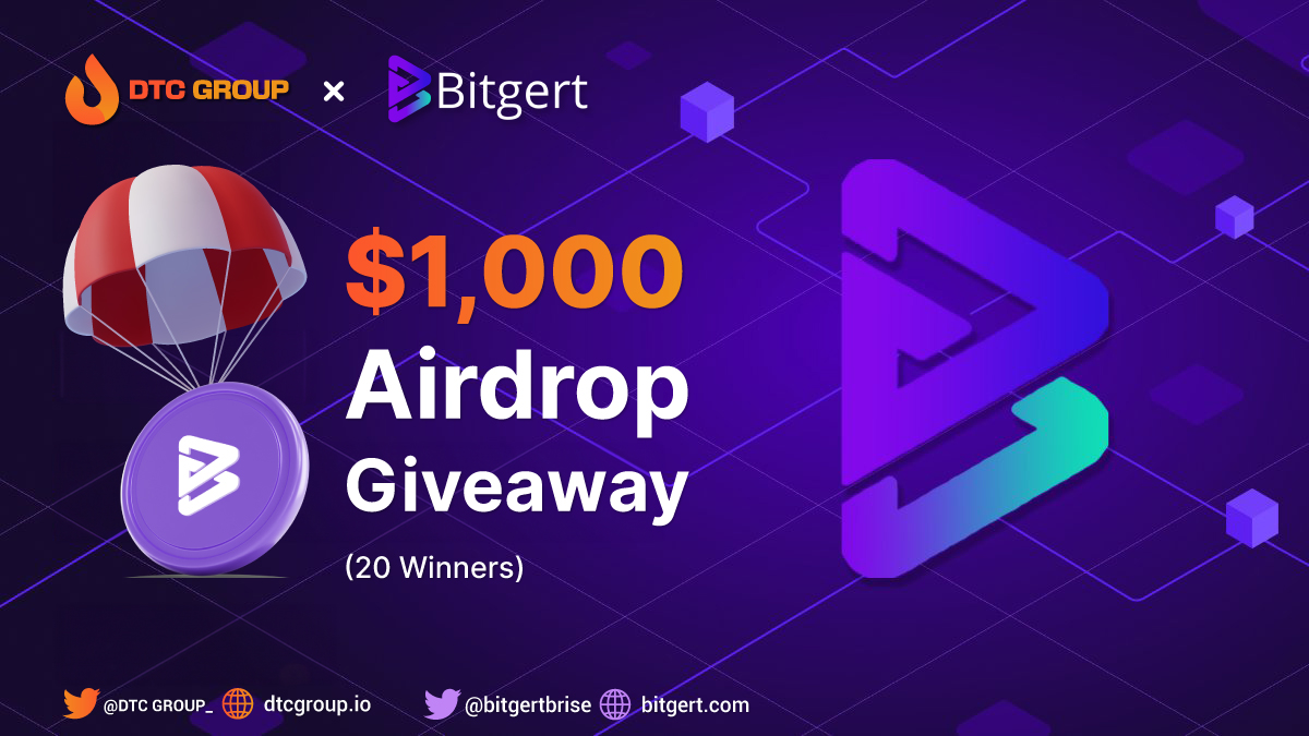 🔸 <a href="/DTCGroup_/">DTC Group</a>  x 🟣 <a href="/bitgertbrise/">Bitgert - $BRISE</a> Exclusive Airdrop Campaign

🏆 We are giving away $1000 worth of $BRISE distributed to 20 random winners you just have to

1) Follow <a href="/DTCGroup_/">DTC Group</a>  and <a href="/bitgertbrise/">Bitgert - $BRISE</a> 
2) Join t.me/bitgertbrise
3) Join t.me/DTCGroupchannel
4) Like, Retweet