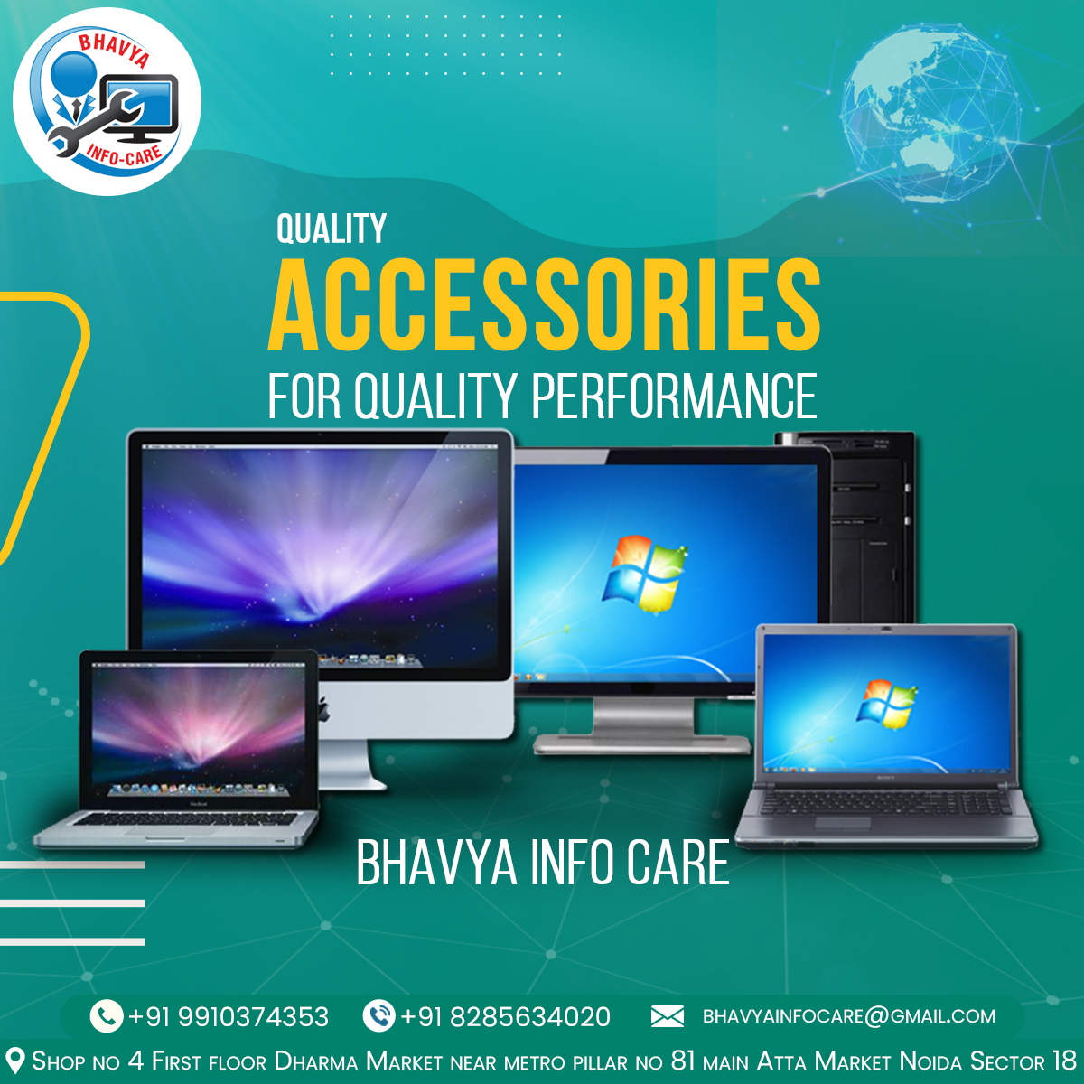 BhavyaInfoCare's tweet image. computer Unlock the power of efficient repairs today! #BhavyaCareInfo #ComputerRepairNoida #TechSolutions #ExpertTechnicians #HassleFreeComputing

For inquiries, contact us at: 📞 91-8285634020