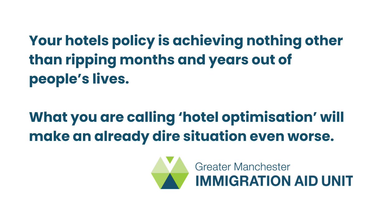 Greater Manchester Immigration Aid Unit (@gmiau) on Twitter photo 🚨Open letter🚨
We have written a letter to <a href="/SuellaBraverman/">Suella Braverman MP</a> and <a href="/RobertJenrick/">Robert Jenrick</a> signed by 30+ organisations across the North West. We ask the Home Office to drop their plans to further overcrowd and endanger people living in asylum hotels.
Read it here: gmiau.org/an-open-letter… 🚨Open letter🚨
We have written a letter to <a href="/SuellaBraverman/">Suella Braverman MP</a> and <a href="/RobertJenrick/">Robert Jenrick</a> signed by 30+ organisations across the North West. We ask the Home Office to drop their plans to further overcrowd and endanger people living in asylum hotels.
Read it here: gmiau.org/an-open-letter…