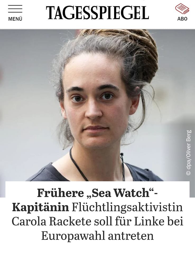 twittschler's tweet photo. Das wohlstandsverwahrloste Schleppermädchen wird Spitzenkandidatin der Mauerschützenpartei.
Da wächst der deutschlandfeindliche Schmutz zusammen, der zusammengehört.
#Rackete #Linke