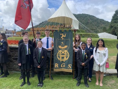 Mrs Findlater and Mr Eyres accompanied a number of our young student leaders in
the Tynwald Day School's Parade on Wednesday 5th of July.  This annual event is a
wonderful experience for our student and seeped in history.