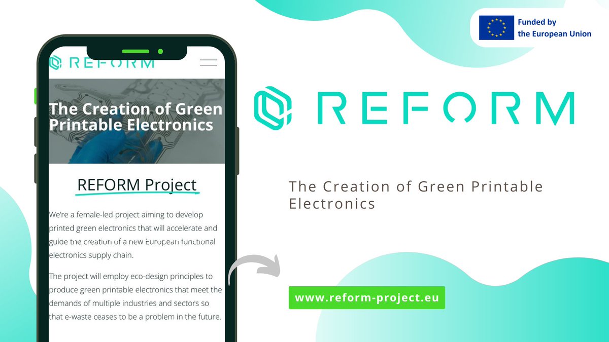 reformprojecteu's tweet image. The #ReformProject is a female-led project aiming to develop printed #GreenElectronics that will accelerate and guide the creation of a new European functional electronics supply chain 🇪🇺

Learn more about the #ReformProject 👇

bit.ly/3U6kNCx