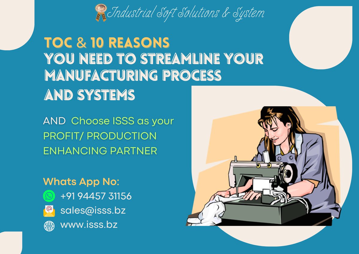 You need to streamline your manufacturing process and Choose ISSS as your Profit / Production Enhancing Partner   
#adityabirla #lagunaclothing #vas #ddbm #uhs #ddb #isss #ambatturclothing #garments #garmentsindustry #Trending #TrendingNow #TrendingNews #Flyers #Chandrayaan3 https://t.co/ZasNcHaUqw