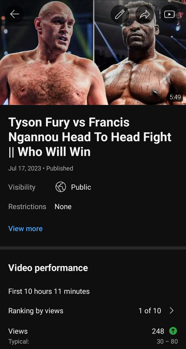 Guys is this thumbnail good for Tyson fury vs Francis Ngannou fight?
Just wanna hear your thoughts https://t.co/Xe8AJ5SUaP