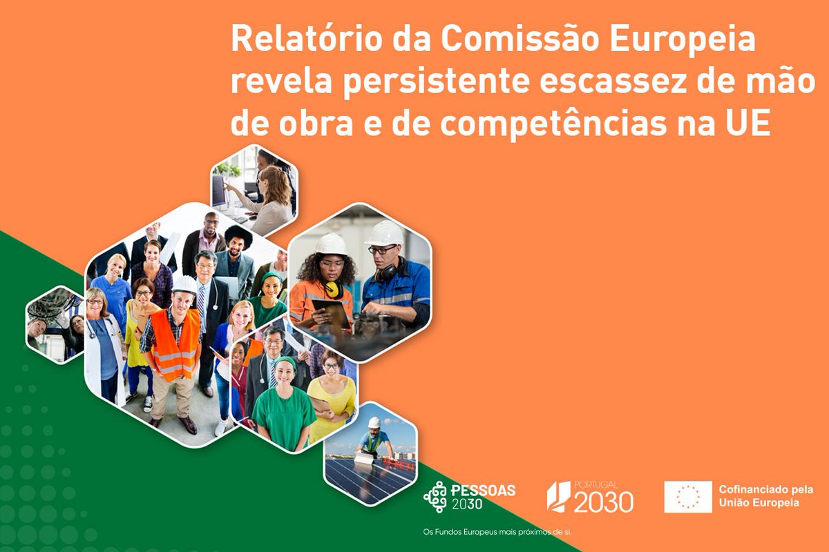 Relatório da Comissão Europeia revela persistente escassez de mão de obra e de competências na UE  

🗣️ Saiba mais em rb.gy/zcgia #pessoas2030 

#portugal2030 #FSEMais #fundoseuropeus #EuropeanYearofSkills #togetherforlifelonglearning