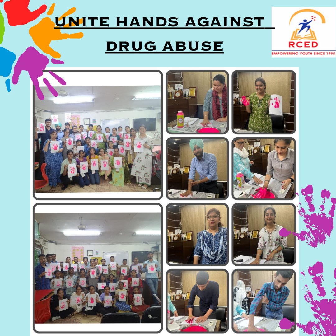 Joining forces for a drug-free future! RCED & Akal Academy unite in the battle against drug abuse. Watch as our SMART Students leave virtual hand impressions, pledging to never support drugs. 

🤝💚 #RCED #TMF #DrugFreeGeneration #UnitedWePledge #NoToDrugs