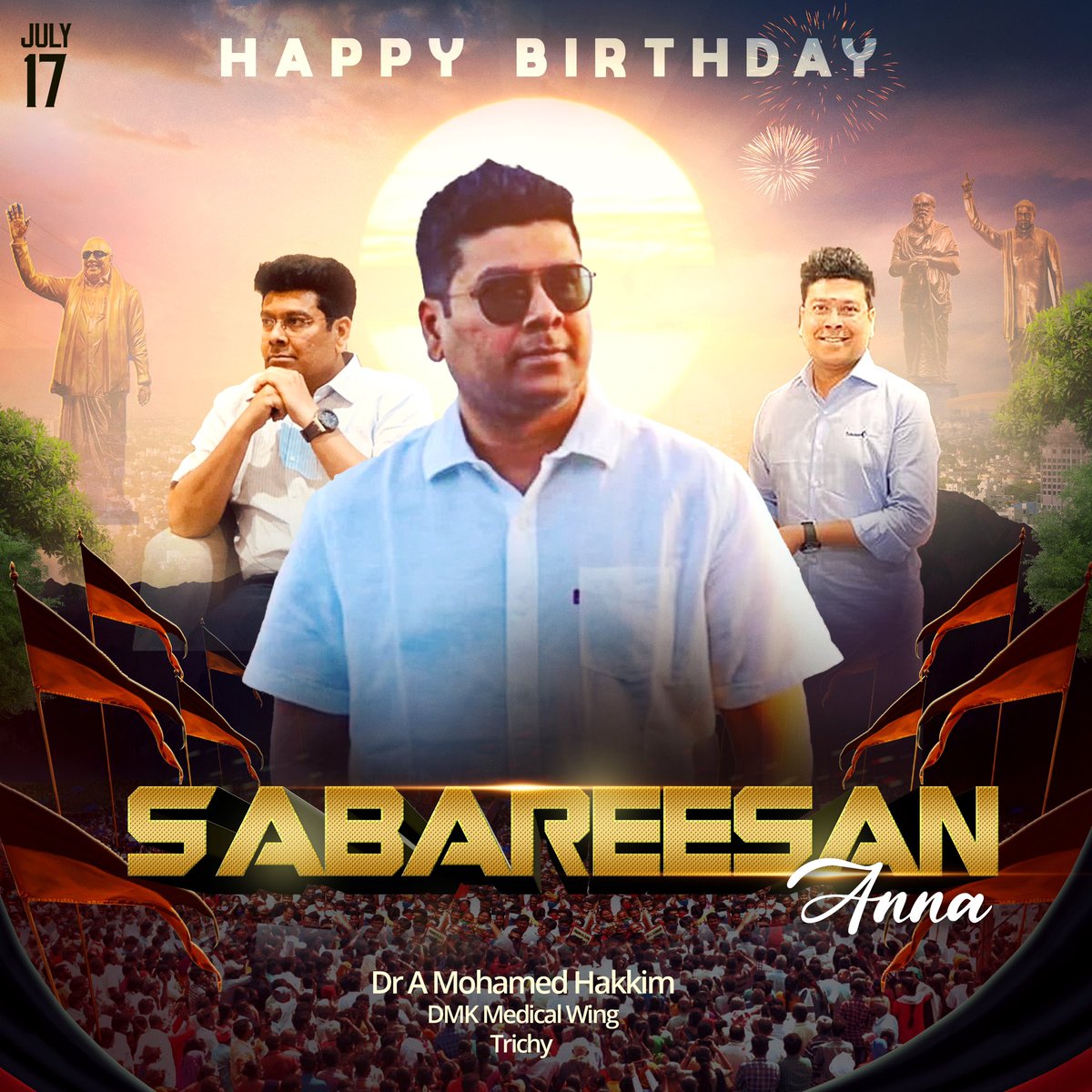 Happy birthday to the political wizard Sabareesan Anna I wish him long health and a prosperous life. Tamil Nadu needs active visionaries like you for it's development. #Dmk #sabareesan