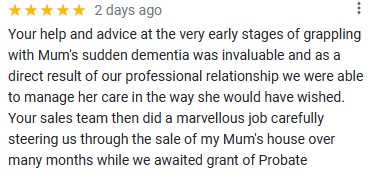 Lovely feedback from lovely sellers. We're pleased to have made a stressful time for them that little bit easier. Thank you for choosing East of Exe.
