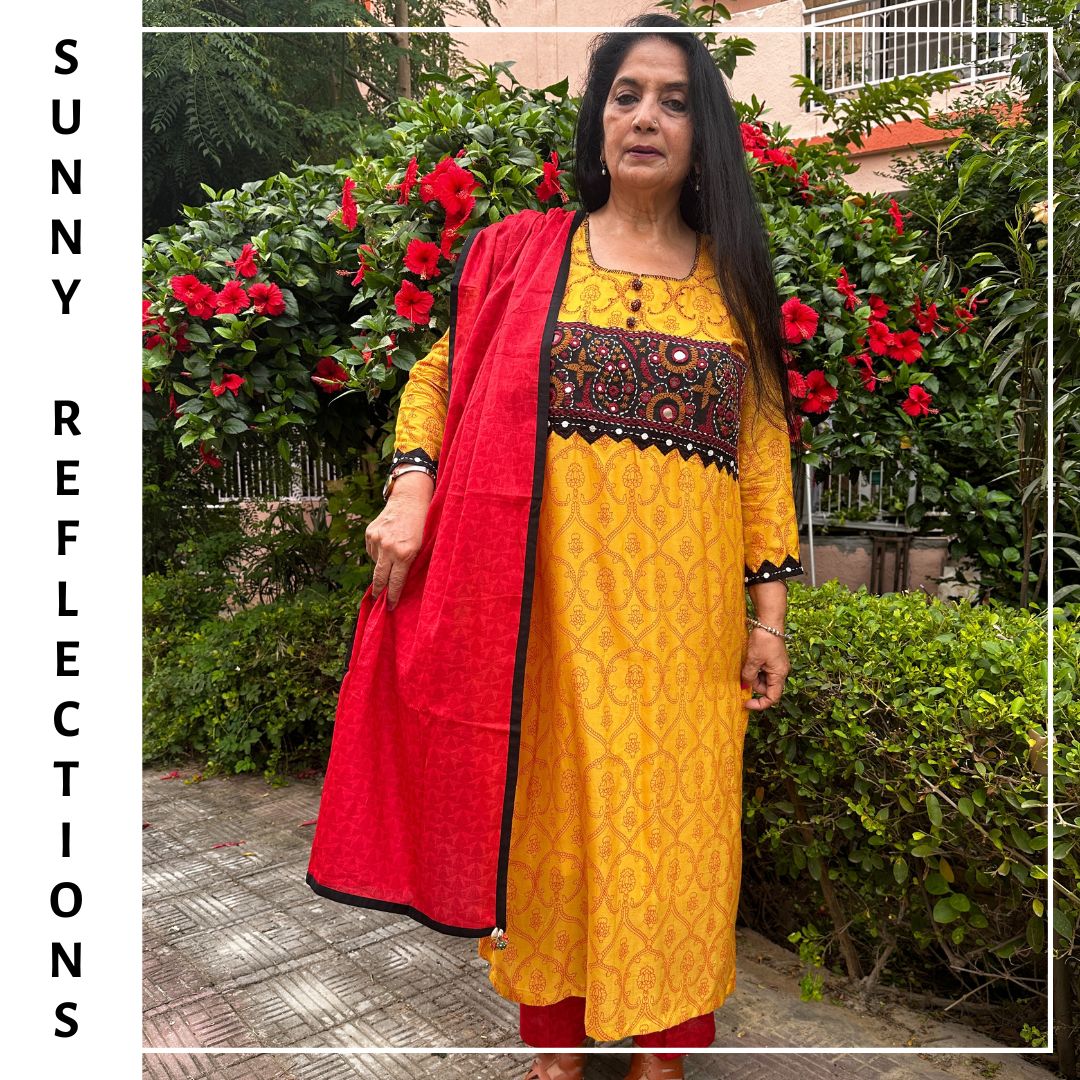 Embrace the beauty of craftsmanship with this stunning handmade yellow and red suit! 🌼❤️ Each thread woven with love and care, this cotton ensemble is a true masterpiece. ✨ 
#HandmadeElegance #CottonLove #BeautifulCraftsmanship #HandCraftedGems #YellowAndRedCombination #fashion