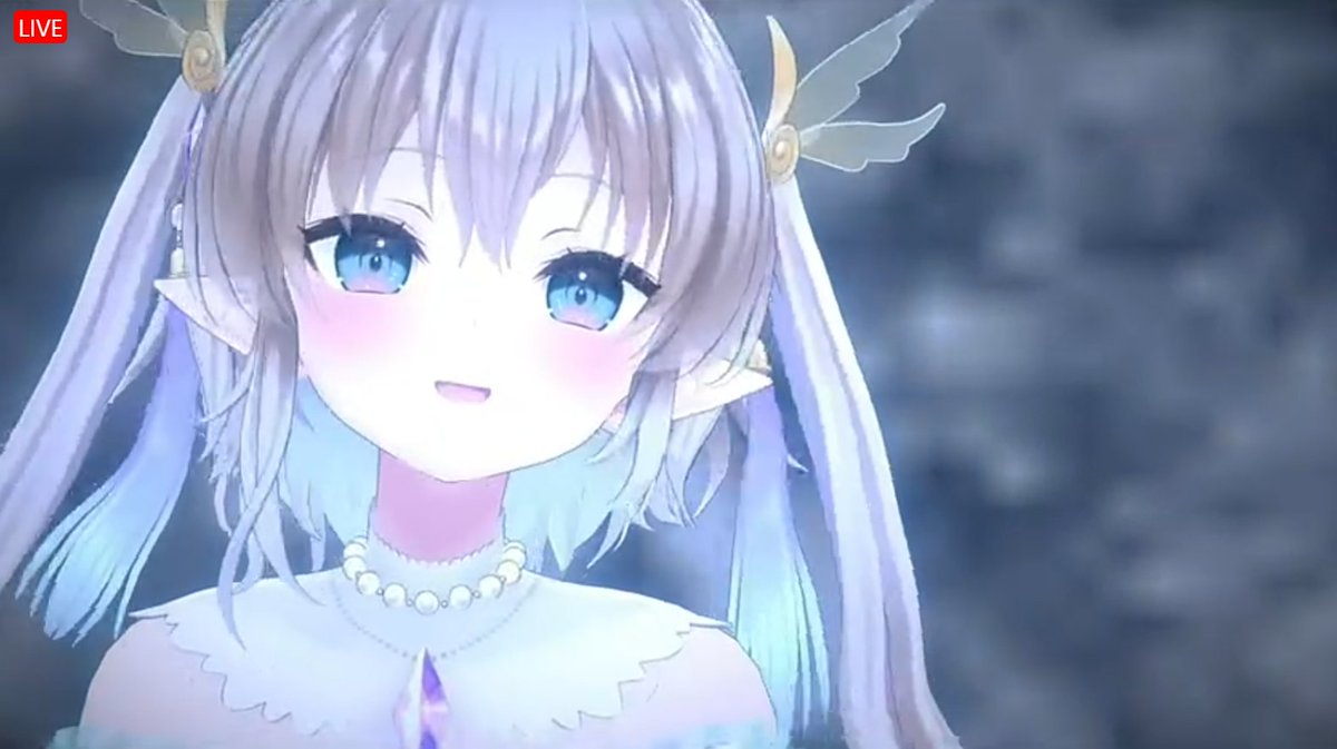 「エルちゃのライブもはじまったね～～～! 相変わらずたゆたう髪の毛がきれい! お歌」|なつめえり🍚神のイラスト