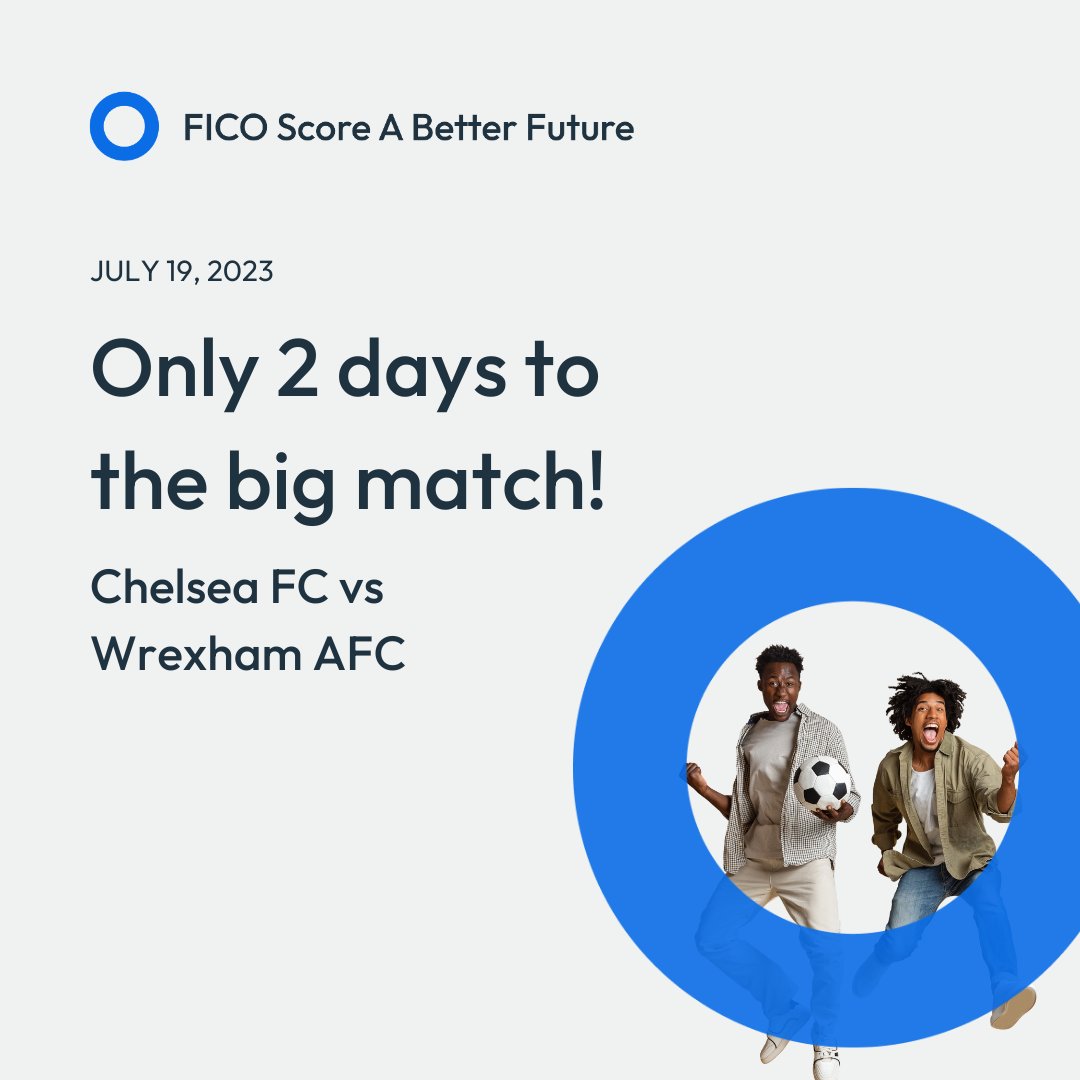FICO_corp's tweet photo. Together, @FICO and @ChelseaFC are committed to helping you Score A Better Future for you and your family. The first 50 attendees will each get a game ticket to the match! Learn more: https://t.co/84Tw7zkk35
#FICOandChelseaFC #crediteducation #ScoreABetterFuture #SABF https://t.co/xf0wXwZand