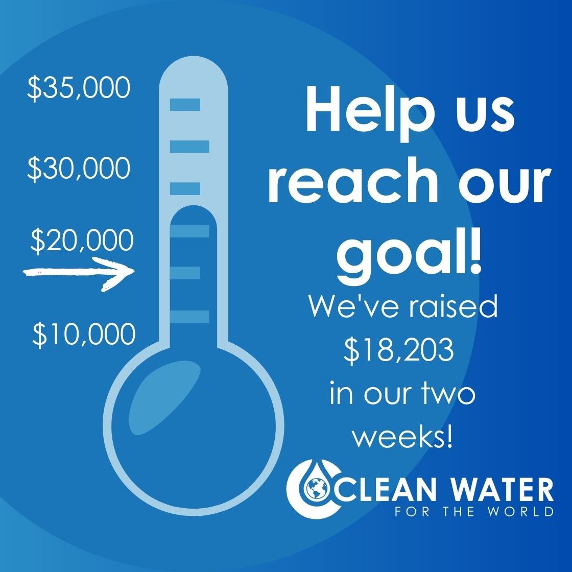 Clean_Water4W's tweet photo. We're 47.5% of the way there! - https://t.co/BoZqT3Glal https://t.co/tVC6jQVeXZ