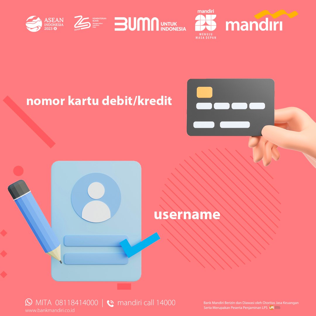 Kejahatan perbankan bisa terjadi di mana aja dan kapan aja, jadi nggak bosen-bosennya nih buat ngingetin Sahabat agar selalu jaga data-data rahasia seperti gambar berikut.

Kalau ada indikasi penipuan atau ada transaksi mencurigakan, hubungi mandiri call 14000.

#kelasmandiri
