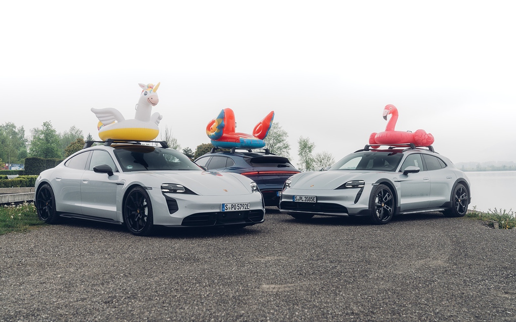 ⁠Sommer, Sonne, und elektrisierende Geschwindigkeit. Mit dem Porsche Taycan Turbo S und ein paar bunten Schwimmtieren an Bord sind wir bereit für ein Abenteuer der nachhaltigen Art.  #PorscheTaycanTurboS #Elektromobilität #SommerVibes #NullEmissionen