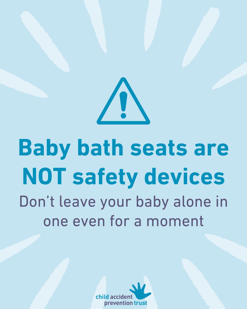 Sadly, seven infants (aged under one) drowned in the bath between April 2019 and March 2022. In five of these cases, bath seats were being used. That’s why we’re urging parents to please remember that bath seats are NOT safety devices. Learn more: capt.org.uk/charity-urges-…