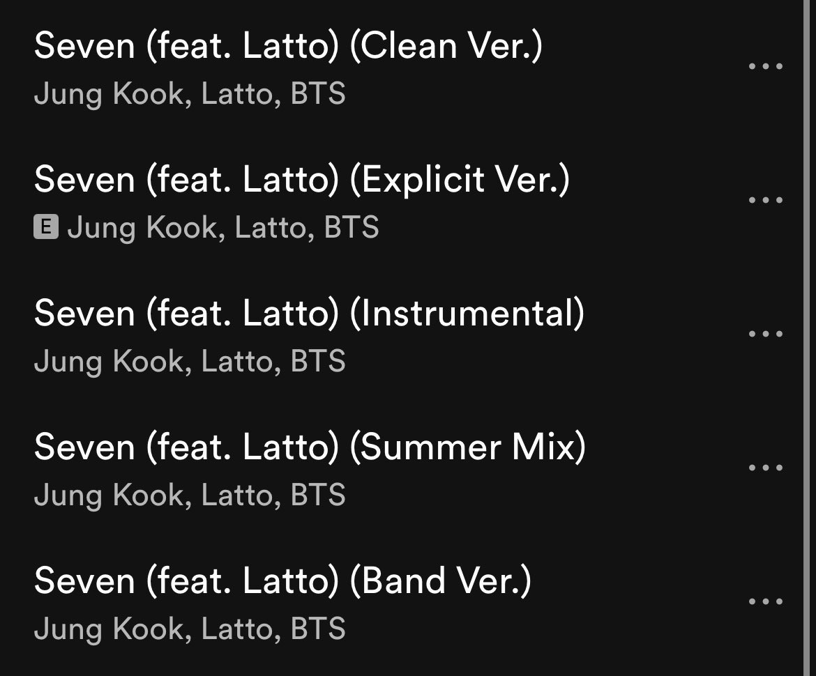 IMGOLDENCARD's tweet photo. Hi there @BIGHIT_MUSIC @bts_bighit @HYBEOFFICIALtwt @Spotify @SpotifyCares 

The group BTS has been added to credits for Jung Kook's SOLO single SEVEN and all its remixes, etc..

This needs to be removed as the other members' solo songs do NOT have the band credited.

Thank you. https://t.co/Y0FMaNkv9I