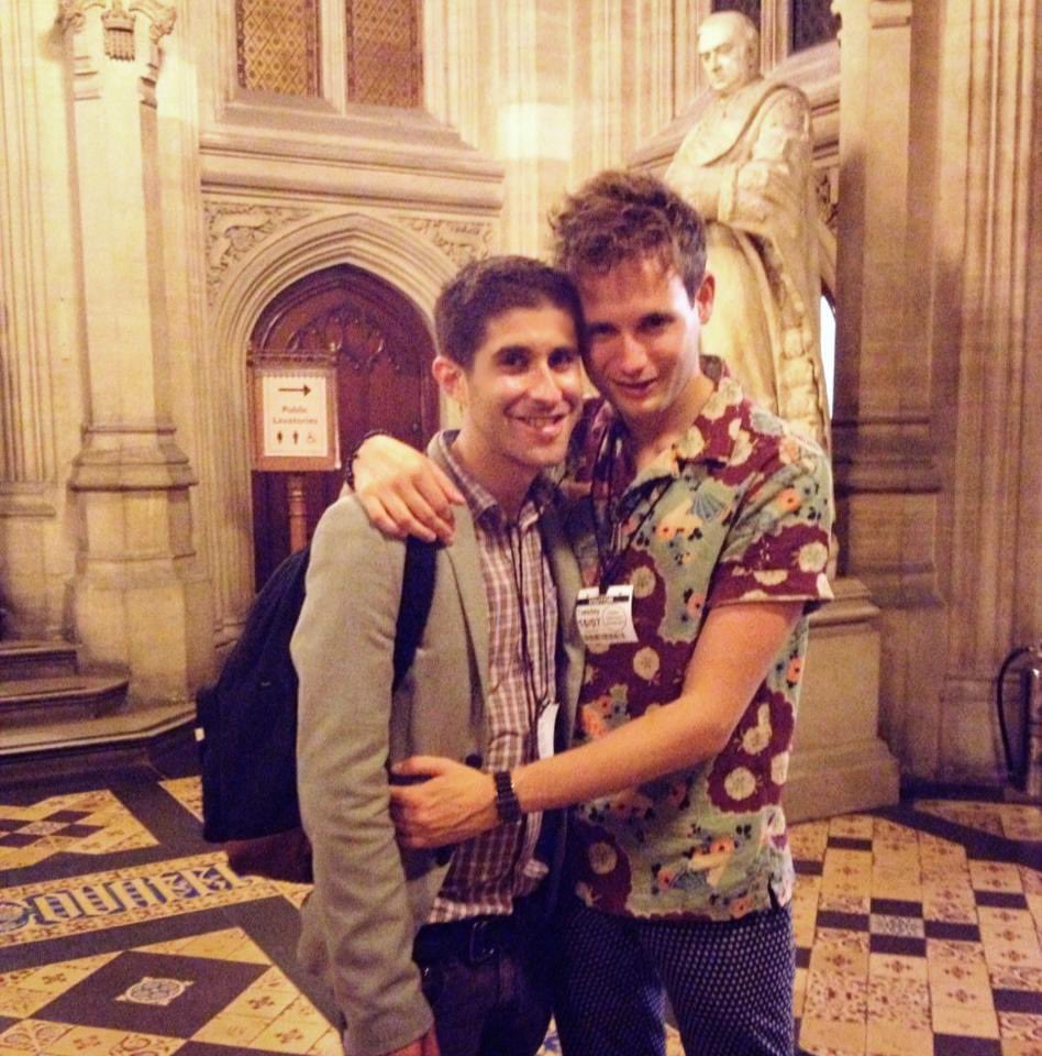 This is me and @DrAnthonyJames in Parliament a decade ago after same-sex marriage passed its final Parliamentary hurdle. I’m so proud to have played a part in that campaign via @PinkNews and @Out4Marriage. Also we haven’t aged a bit 🤣