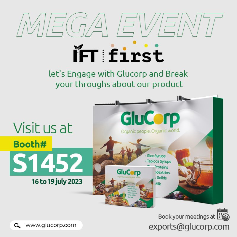 glu_corp's tweet image. Our highly anticipated Mega Event, Be a part of IFT First. We will explore the latest advancements, Research, Science, and Technology.

glucorp.com

#IFTFIRST #iftfirst2023 #Glucorp #food #organicfood #healthyfoodeating #iftchicago #Chicago #naturalproduct #Organic