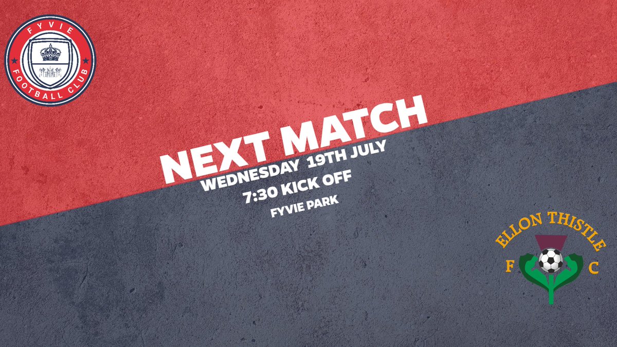The lads are back in action this week as we face newly promoted Ellon Thistle in our first friendly of pre-season.

All support is much appreciated as always!