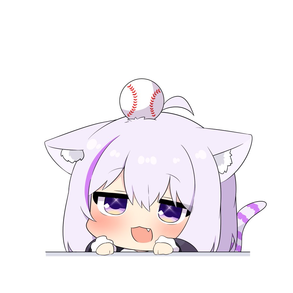 猫又おかゆ 「頭にのせてるのかわいい #絵かゆ」|トゥーミのイラスト