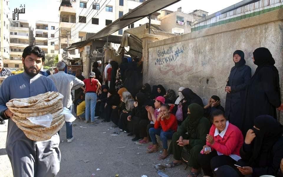 Not a prison, but row line of bakery waiting , and not for free but they do pay for it. Like my friend Hmeidan said; its just another trial to experience the prison in the bigger prison they all live in. #Syria