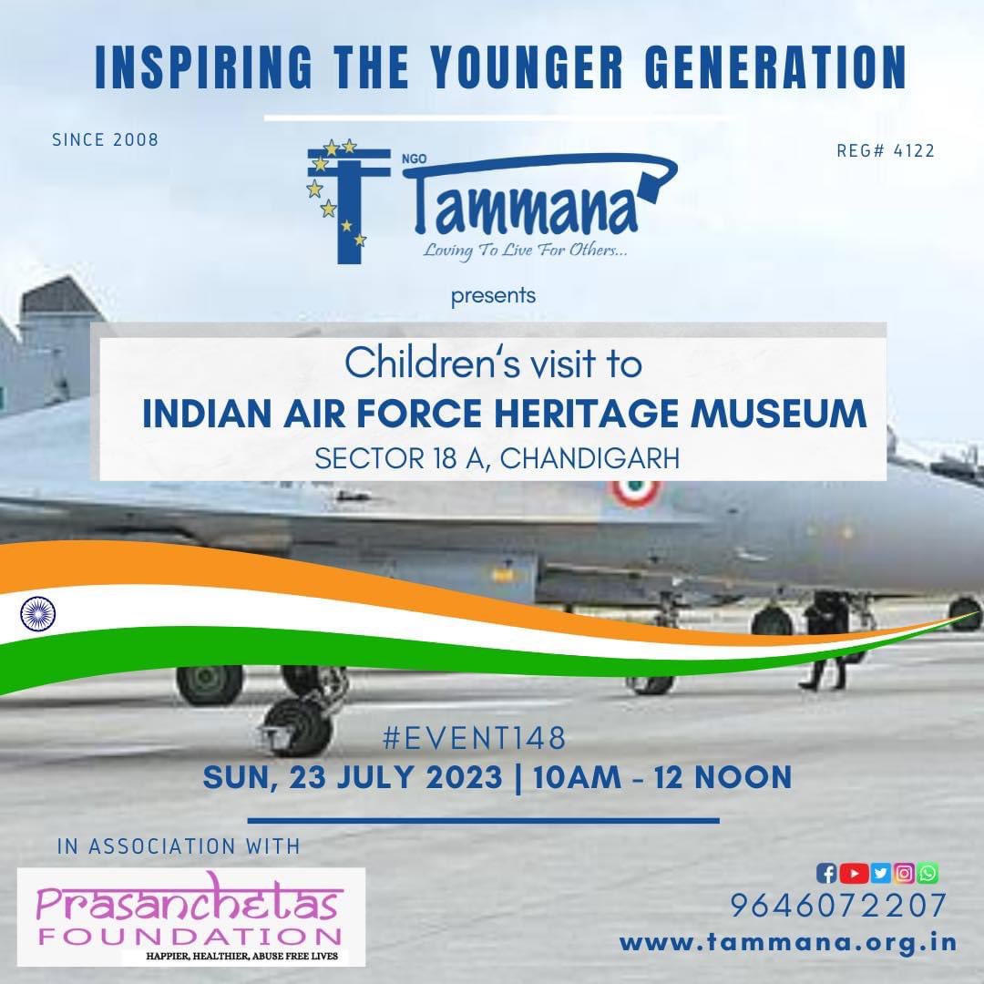 NgoTammana's tweet photo. Get ready to take off for an inspiring day ! #Event148 #NGOTammana #TeamTammana #ChalTammana
#IAFHeritageMuseum
#ChandigarhEvent
#KidsVisit
#AviationHistory
#LearningThroughMuseums
#AirforcePride
#ChandigarhCulture
#ExploringHistory
#ChildhoodAdventures
#EducationalTrip https://t.co/5T1SD7xW9o